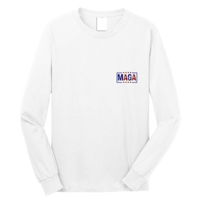 Maga Pocket Size Print Front And Back Long Sleeve Shirt