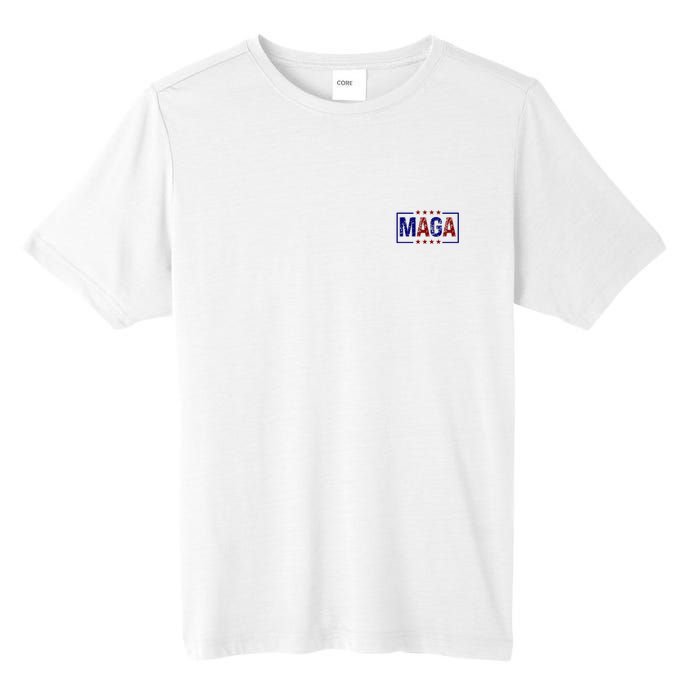 Maga Pocket Size Print Front And Back Tall Fusion ChromaSoft Performance T-Shirt