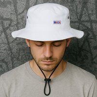Maga Pocket Size Print Front And Back Bucket Hat