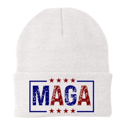 Maga Pocket Size Print Front And Back Knit Cap Winter Beanie