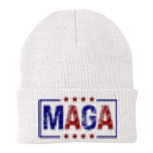 Maga Pocket Size Print Front And Back Knit Cap Winter Beanie