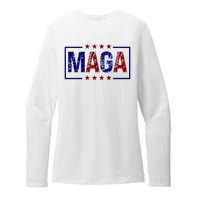 Maga Pocket Size Print Front And Back Womens CVC Long Sleeve Shirt