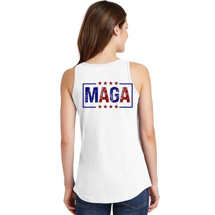 Maga Pocket Size Print Front And Back Ladies Essential Tank