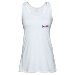 Maga Pocket Size Print Front And Back Ladies Essential Flowy Tank