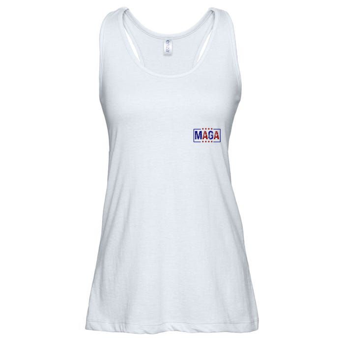 Maga Pocket Size Print Front And Back Ladies Essential Flowy Tank