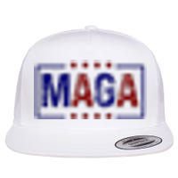 Maga Pocket Size Print Front And Back Flat Bill Trucker Hat