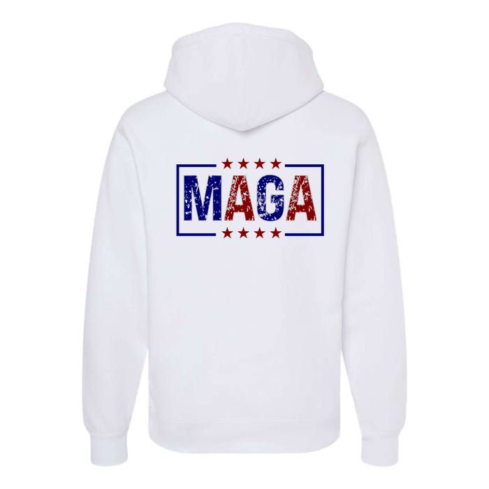 Maga Pocket Size Print Front And Back Premium Hoodie