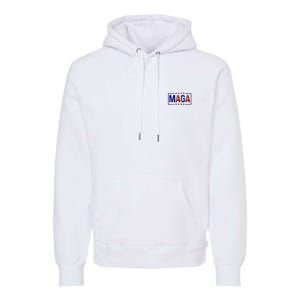 Maga Pocket Size Print Front And Back Premium Hoodie