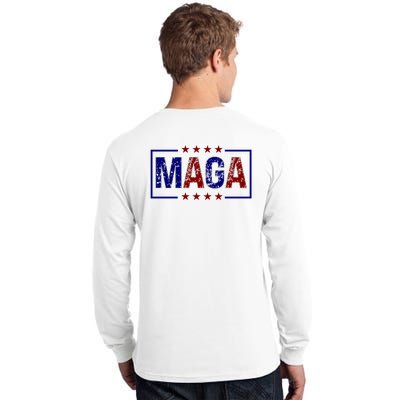 Maga Pocket Size Print Front And Back Tall Long Sleeve T-Shirt