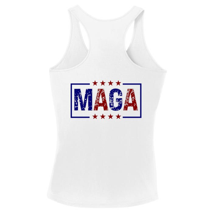 Maga Pocket Size Print Front And Back Ladies PosiCharge Competitor Racerback Tank