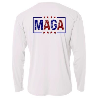 Maga Pocket Size Print Front And Back Cooling Performance Long Sleeve Crew