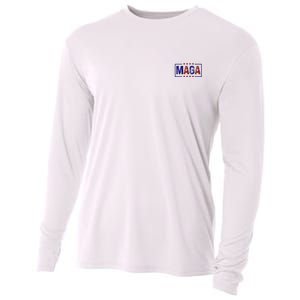 Maga Pocket Size Print Front And Back Cooling Performance Long Sleeve Crew