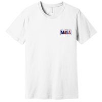 Maga Pocket Size Print Front And Back Premium T-Shirt