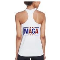 Maga Pocket Size Print Front And Back Women's Racerback Tank