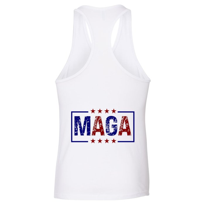 Maga Pocket Size Print Front And Back Womens Tank Top
