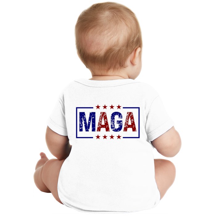 Maga Pocket Size Print Front And Back Baby Bodysuit