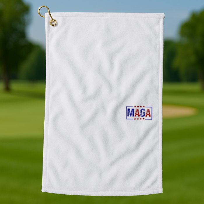 Maga Pocket Size Print Front And Back Golf Towel