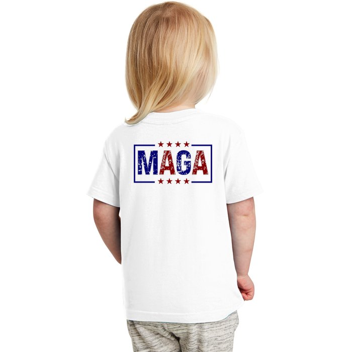 Maga Pocket Size Print Front And Back Toddler T-Shirt