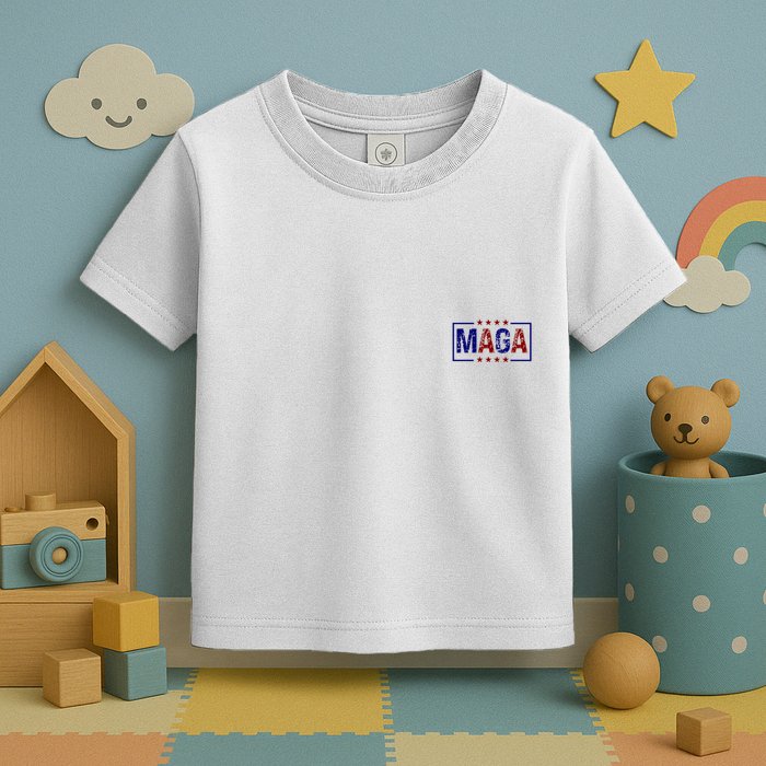 Maga Pocket Size Print Front And Back Toddler T-Shirt