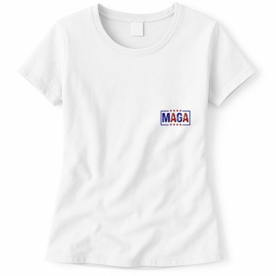 Maga Pocket Size Print Front And Back Womens T-Shirt