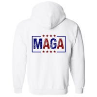 Maga Pocket Size Print Front And Back Full Zip Hoodie