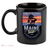 Main Pine Tree State 11oz C Handle Ceramic Mug