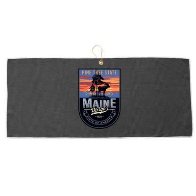 Main Pine Tree State Large Microfiber Waffle Golf Towel