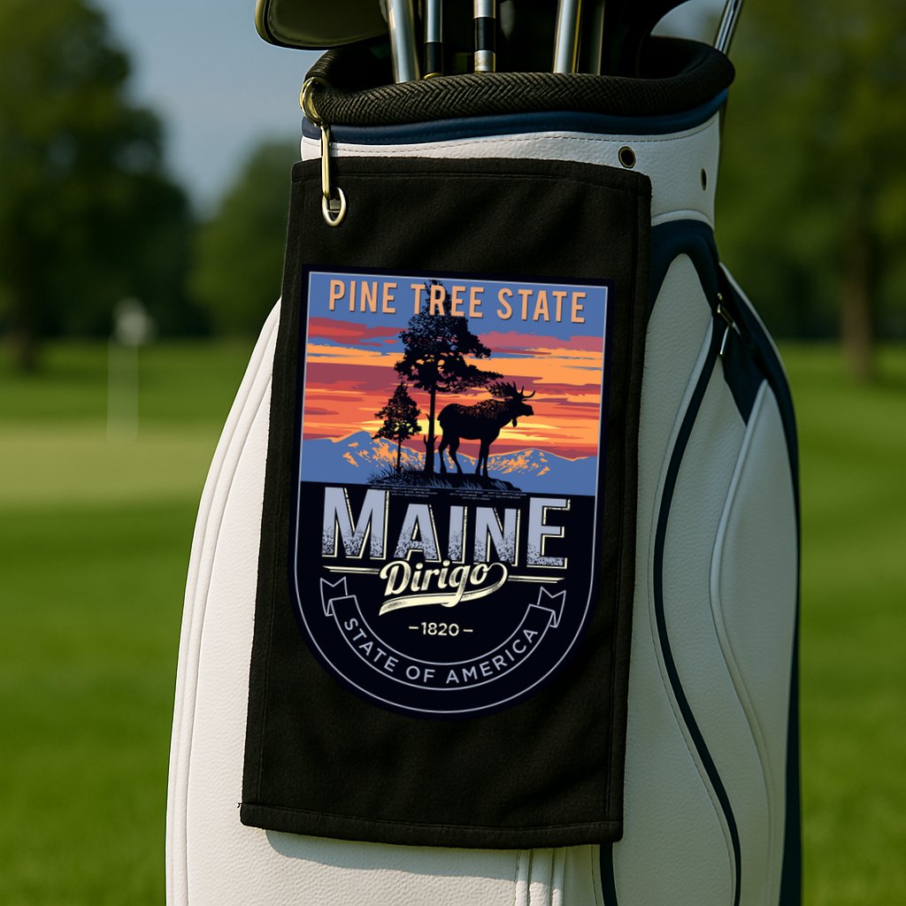 Main Pine Tree State Golf Towel