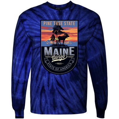 Main Pine Tree State Tie-Dye Long Sleeve Shirt