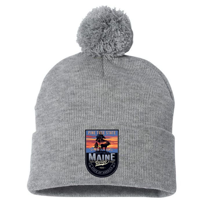 Main Pine Tree State Pom Pom 12in Knit Beanie