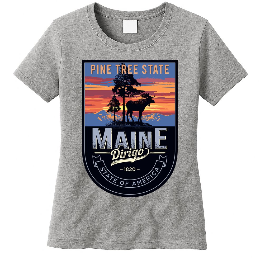 Main Pine Tree State Womens T-Shirt