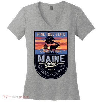 Main Pine Tree State Women's V-Neck T-Shirt