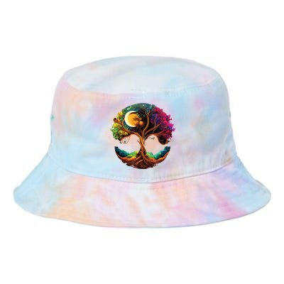 Moon Phases Tree Of Life Tie Dye Newport Bucket Hat