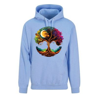 Moon Phases Tree Of Life Unisex Surf Hoodie