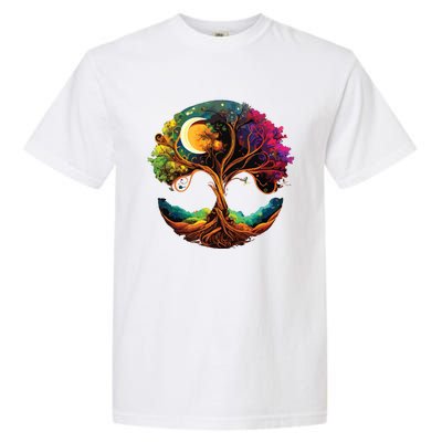 Moon Phases Tree Of Life Garment-Dyed Heavyweight T-Shirt