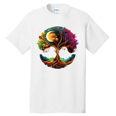 Moon Phases Tree Of Life Tall T-Shirt