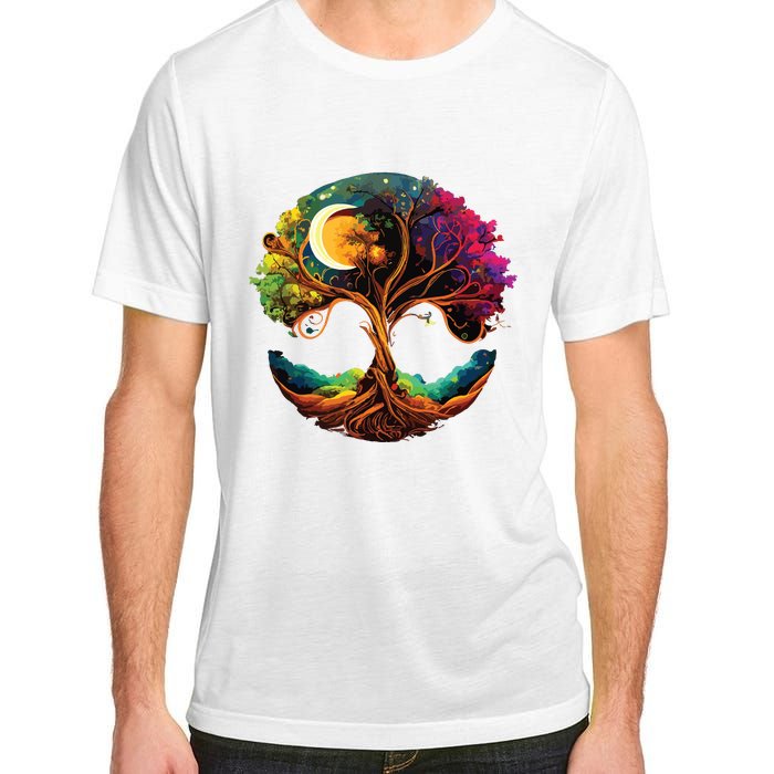 Moon Phases Tree Of Life Adult ChromaSoft Performance T-Shirt