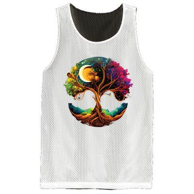 Moon Phases Tree Of Life Mesh Reversible Basketball Jersey Tank