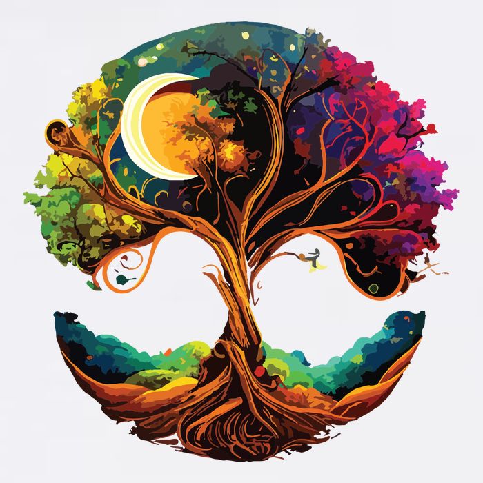 Moon Phases Tree Of Life Mousepad