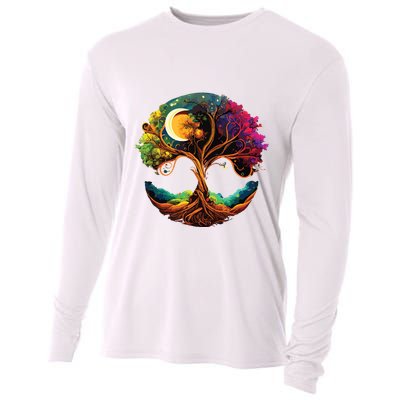 Moon Phases Tree Of Life Cooling Performance Long Sleeve Crew