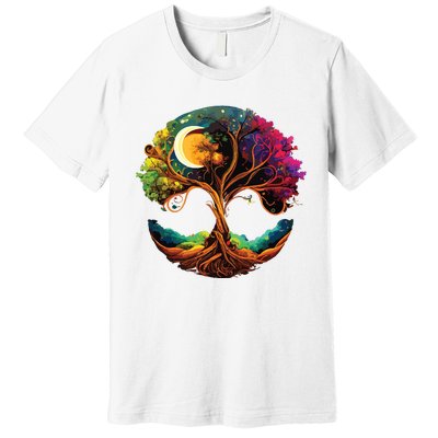 Moon Phases Tree Of Life Premium T-Shirt