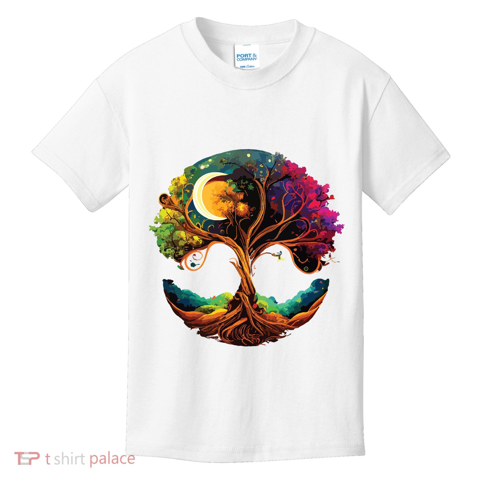 Moon Phases Tree Of Life Kids T-Shirt