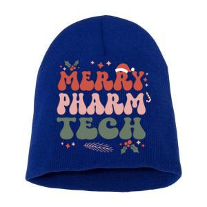 Merry Pharmacy Technologist Christmas Pharm Tech Xmas Party Gift Short Acrylic Beanie