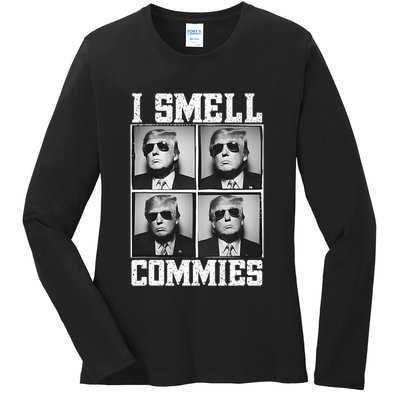My President Trump I Smell Commies Ladies Long Sleeve Shirt