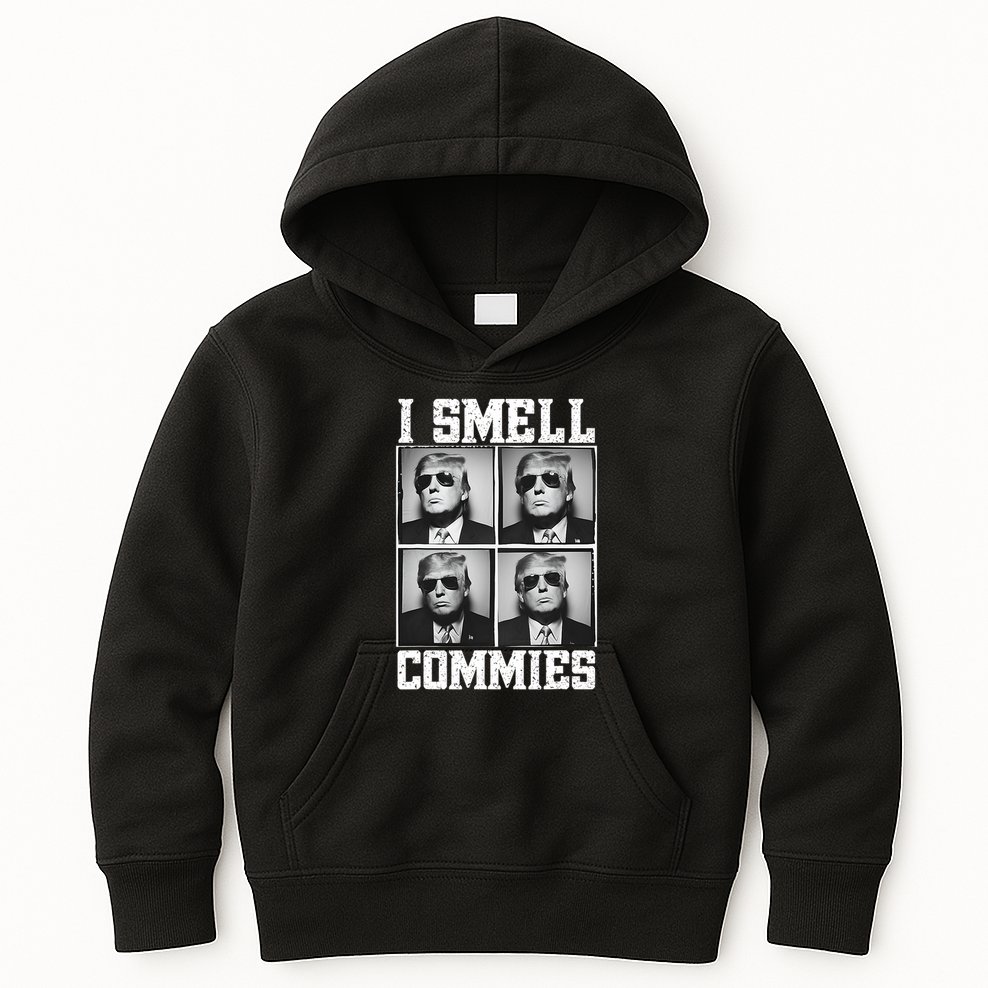 My President Trump I Smell Commies Kids Hoodie