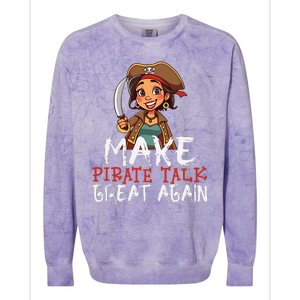 Make Pirate Talk Great Again Funny Kamala Talk Like A Pirate Colorblast Crewneck Sweatshirt