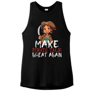 Make Pirate Talk Great Again Funny Kamala Talk Like A Pirate Ladies PosiCharge Tri-Blend Wicking Tank