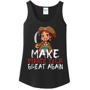 Make Pirate Talk Great Again Funny Kamala Talk Like A Pirate Ladies Essential Tank