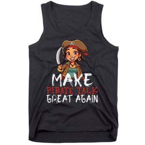 Make Pirate Talk Great Again Funny Kamala Talk Like A Pirate Tank Top