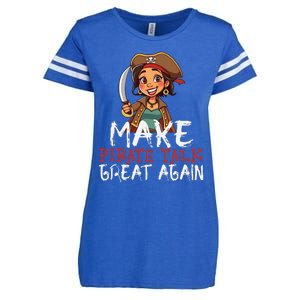 Make Pirate Talk Great Again Funny Kamala Talk Like A Pirate Enza Ladies Jersey Football T-Shirt